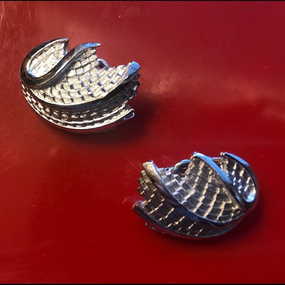 Trifari Mid Century Clip Earrings